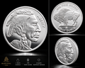 1 Troy Ounce .999 Fine Silver Buffalo Round