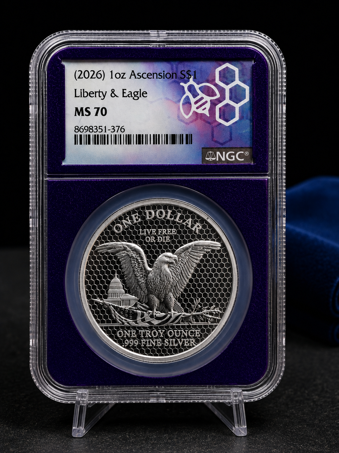 2026 Ascension Island Liberty & Eagle 1 oz Silver Coin NGC MS70