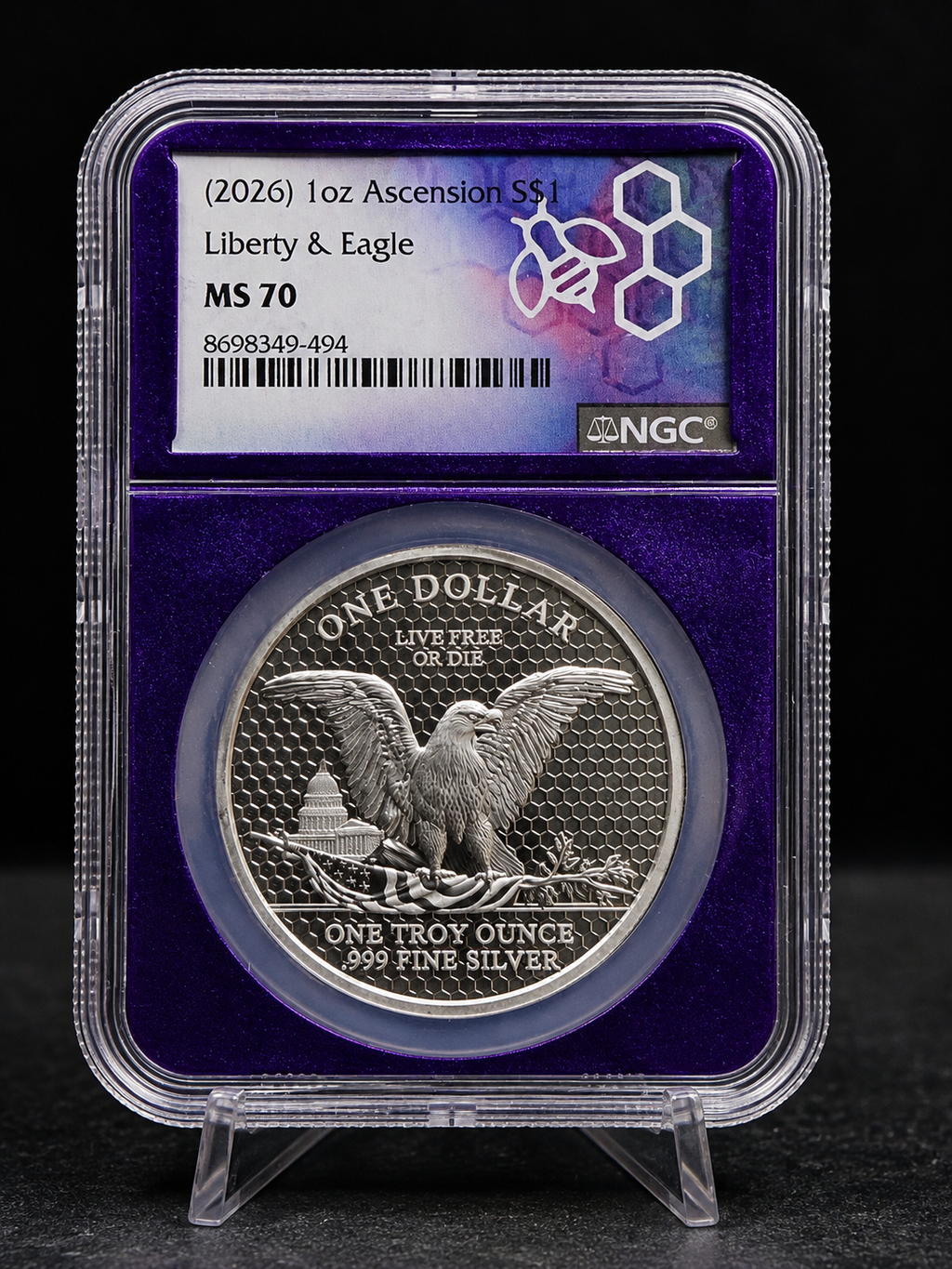 2026 Ascension Island Liberty & Eagle 1 oz Silver Coin NGC MS70