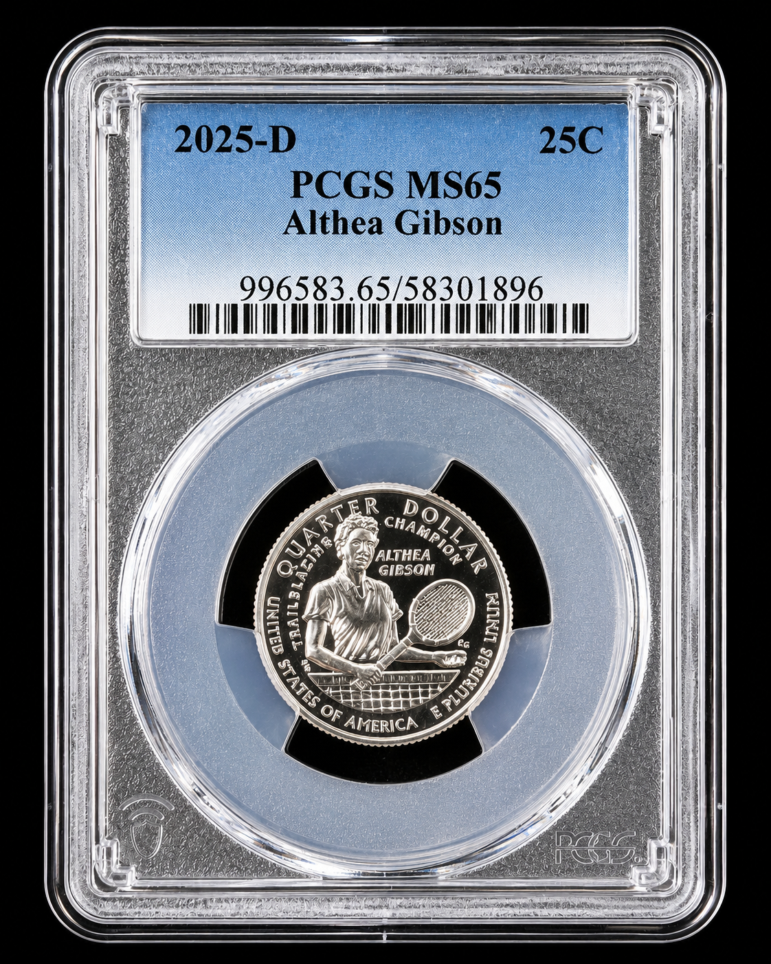 2025-D Althea Gibson Quarter PCGS MS65 American Women Series