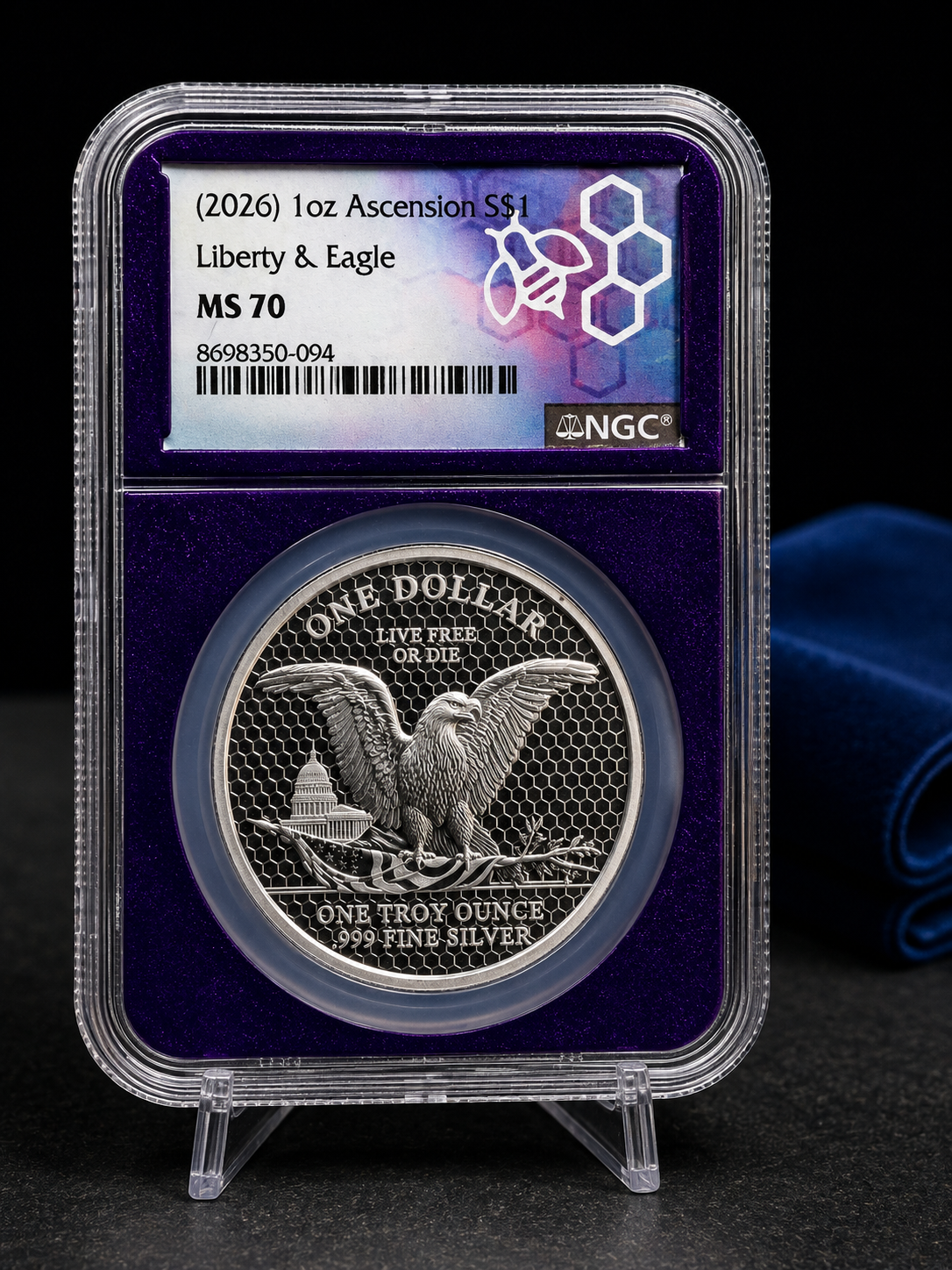 2026 Ascension Island Liberty & Eagle 1 oz Silver Coin NGC MS70