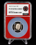 2025-S Roosevelt Dime Clad Proof NGC PF69 Ultra Cameo FDC Label 10C