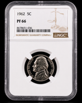 1962 5C Jefferson Nickel NGC PF66 Proof Nickel Five Cent
