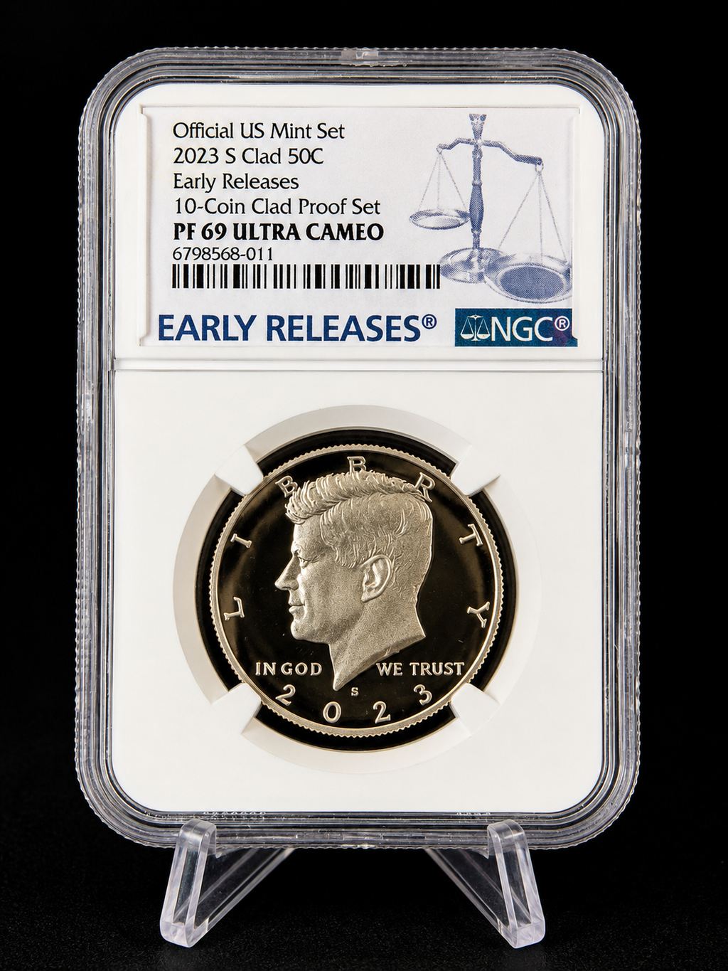 2023-S Kennedy Half Dollar Clad Proof NGC PF69 Ultra Cameo Early Releases 50C