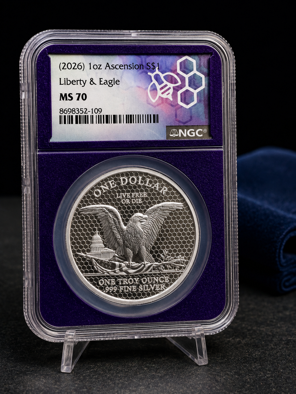 2026 Ascension Island Liberty & Eagle 1 oz Silver Coin NGC MS70