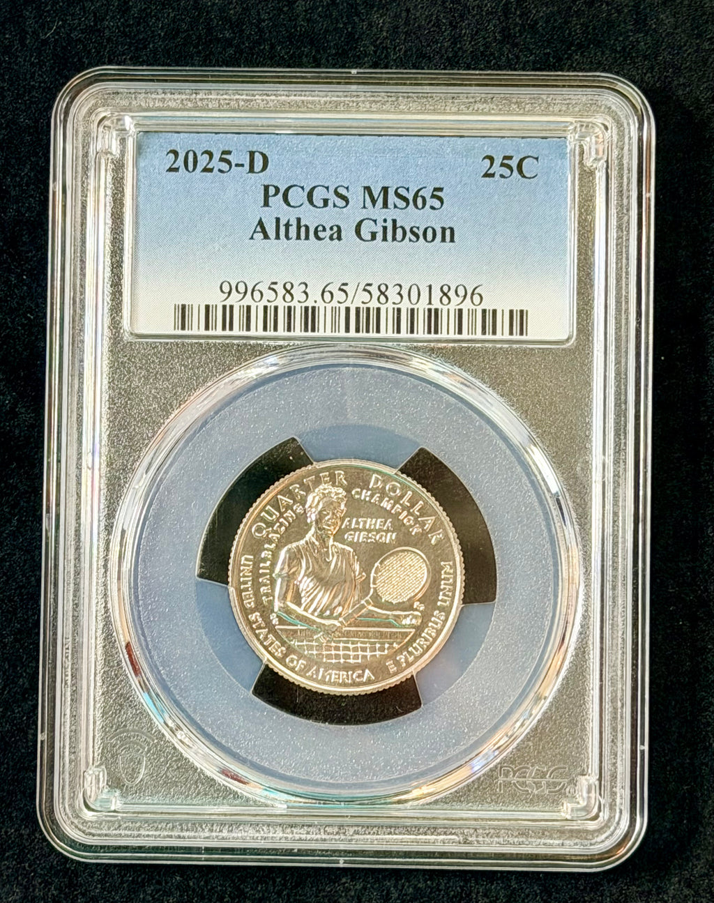 2025-D Althea Gibson Quarter PCGS MS65 American Women Series