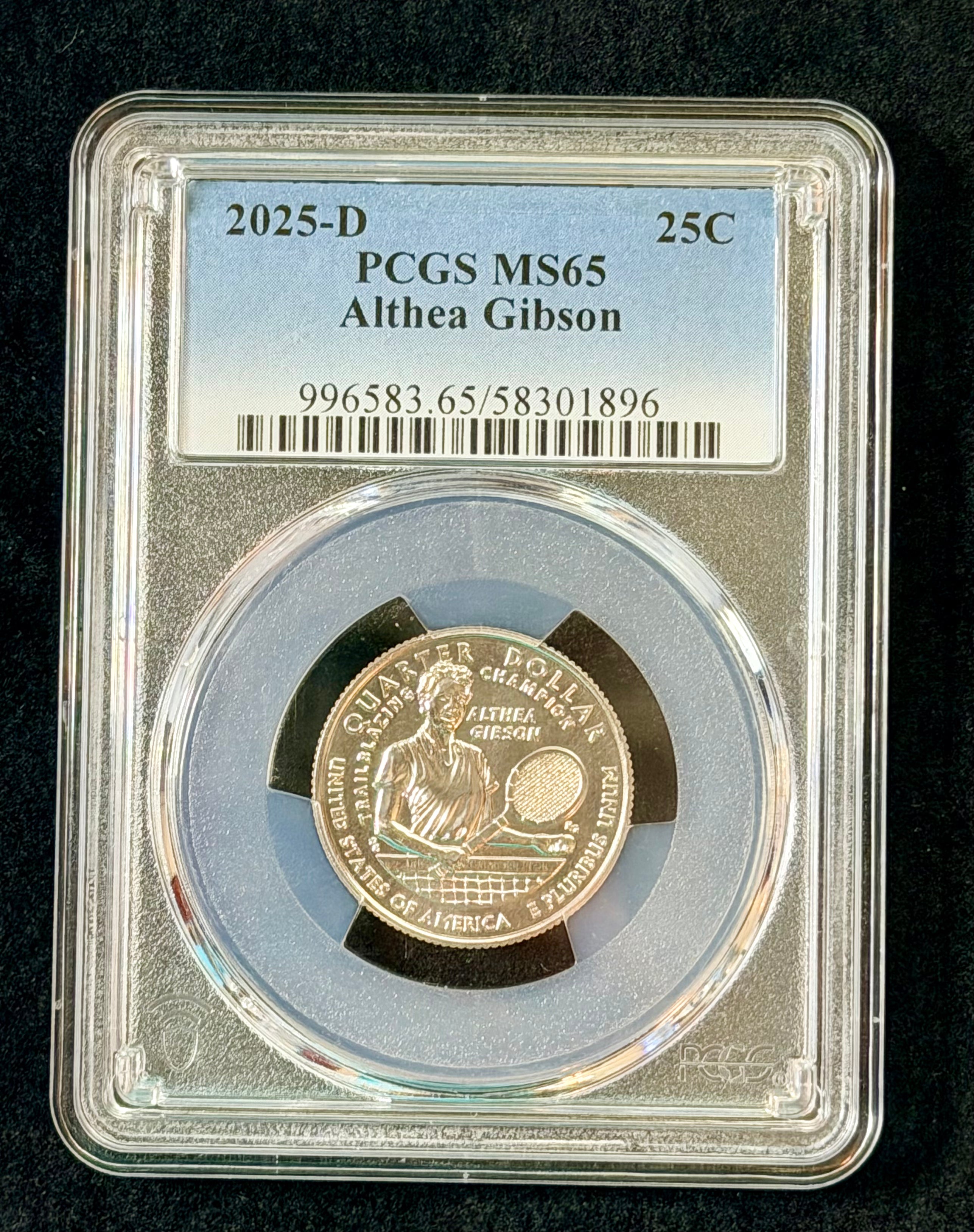 2025-D Althea Gibson Quarter PCGS MS65 American Women Series