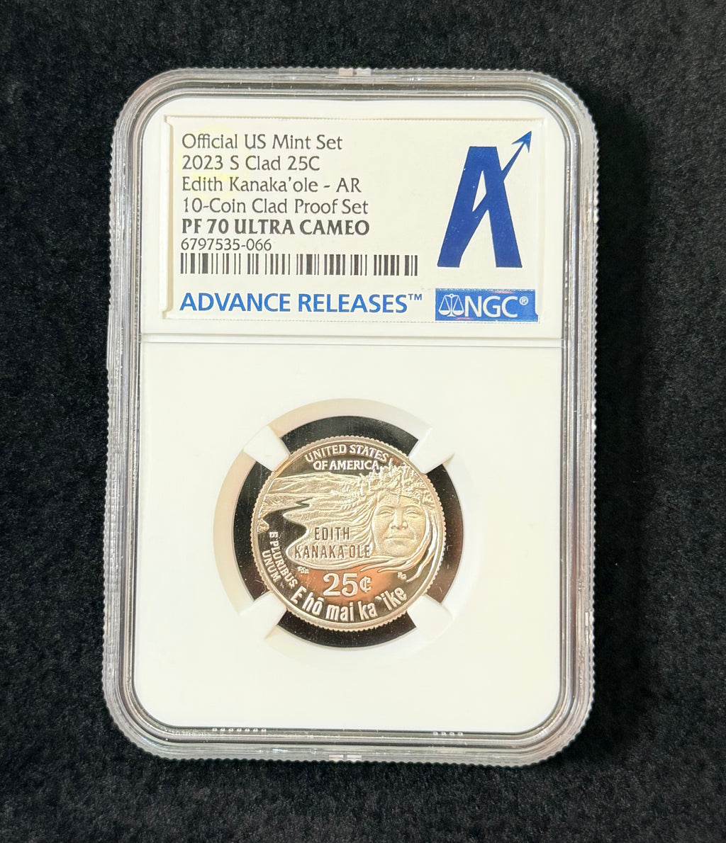 2023-S Edith Kanakaʻole Quarter NGC PF70 Ultra Cameo Advance Releases Proof 25C