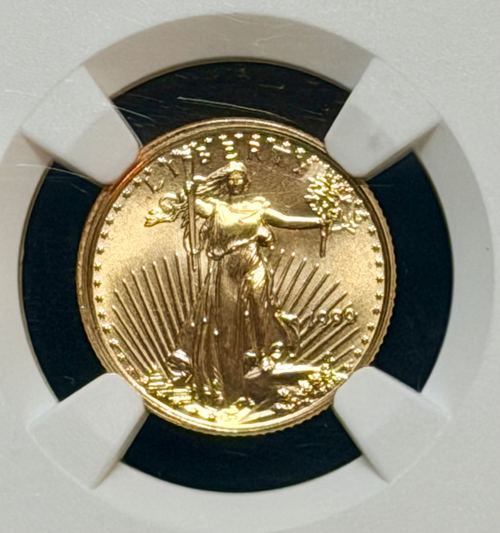 1999 $5 Gold American Eagle 1/10 oz Gold Coin NGC MS69