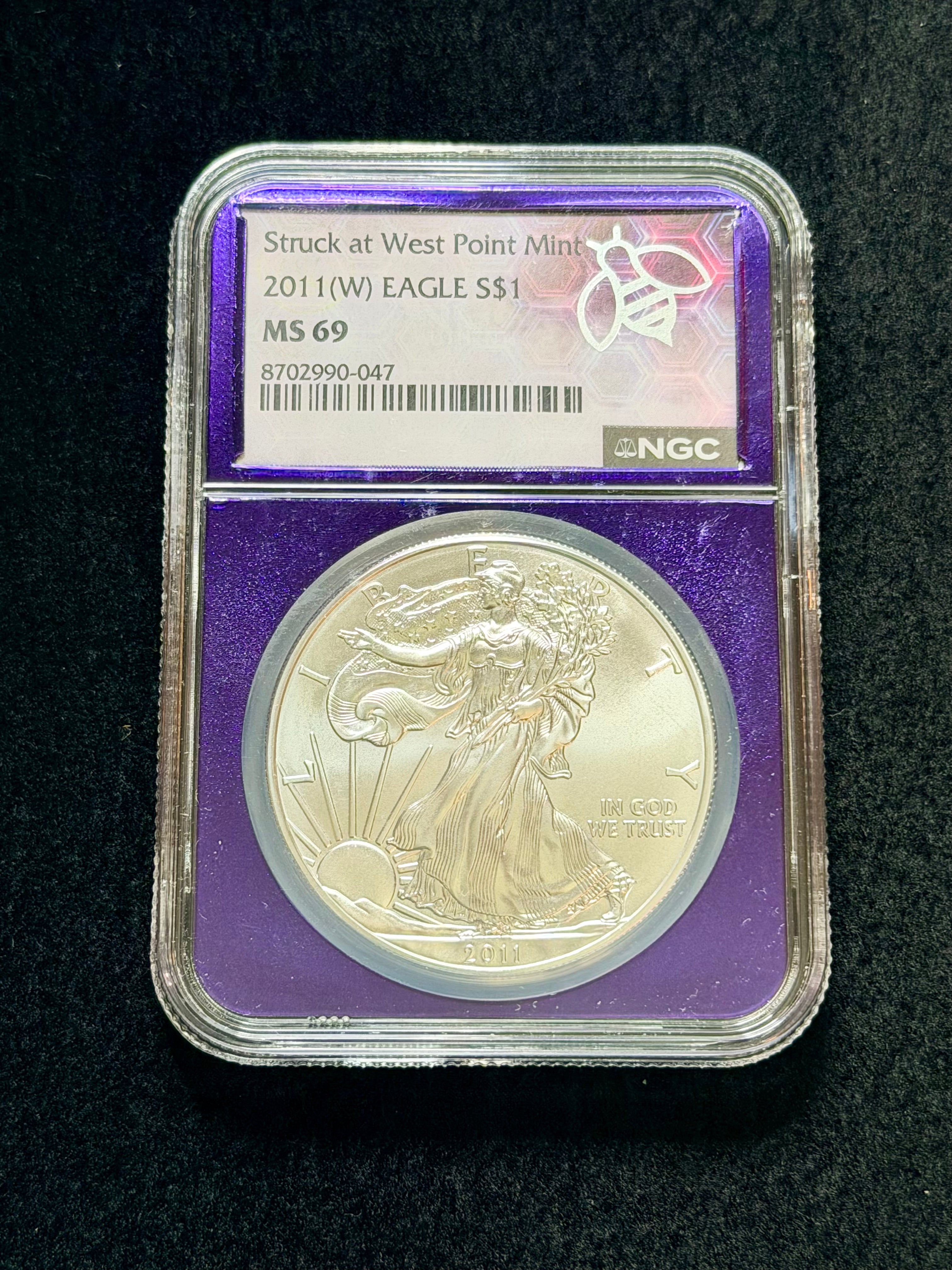 2011-(W) American Silver Eagle NGC MS69 Struck at West Point Mint