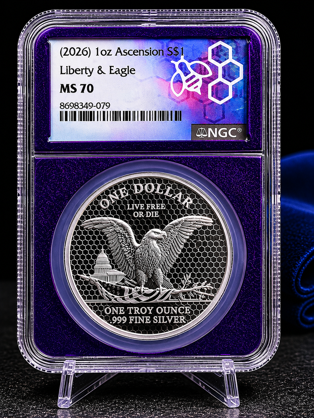 2026 Ascension Island Liberty & Eagle 1 oz Silver Coin NGC MS70
