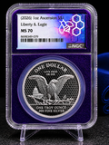 2026 Ascension Island Liberty & Eagle 1 oz Silver Coin NGC MS70
