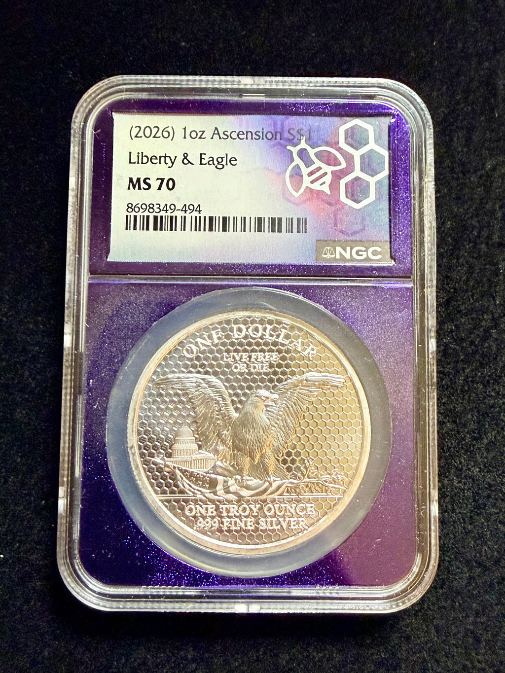 2026 Ascension Island Liberty & Eagle 1 oz Silver Coin NGC MS70