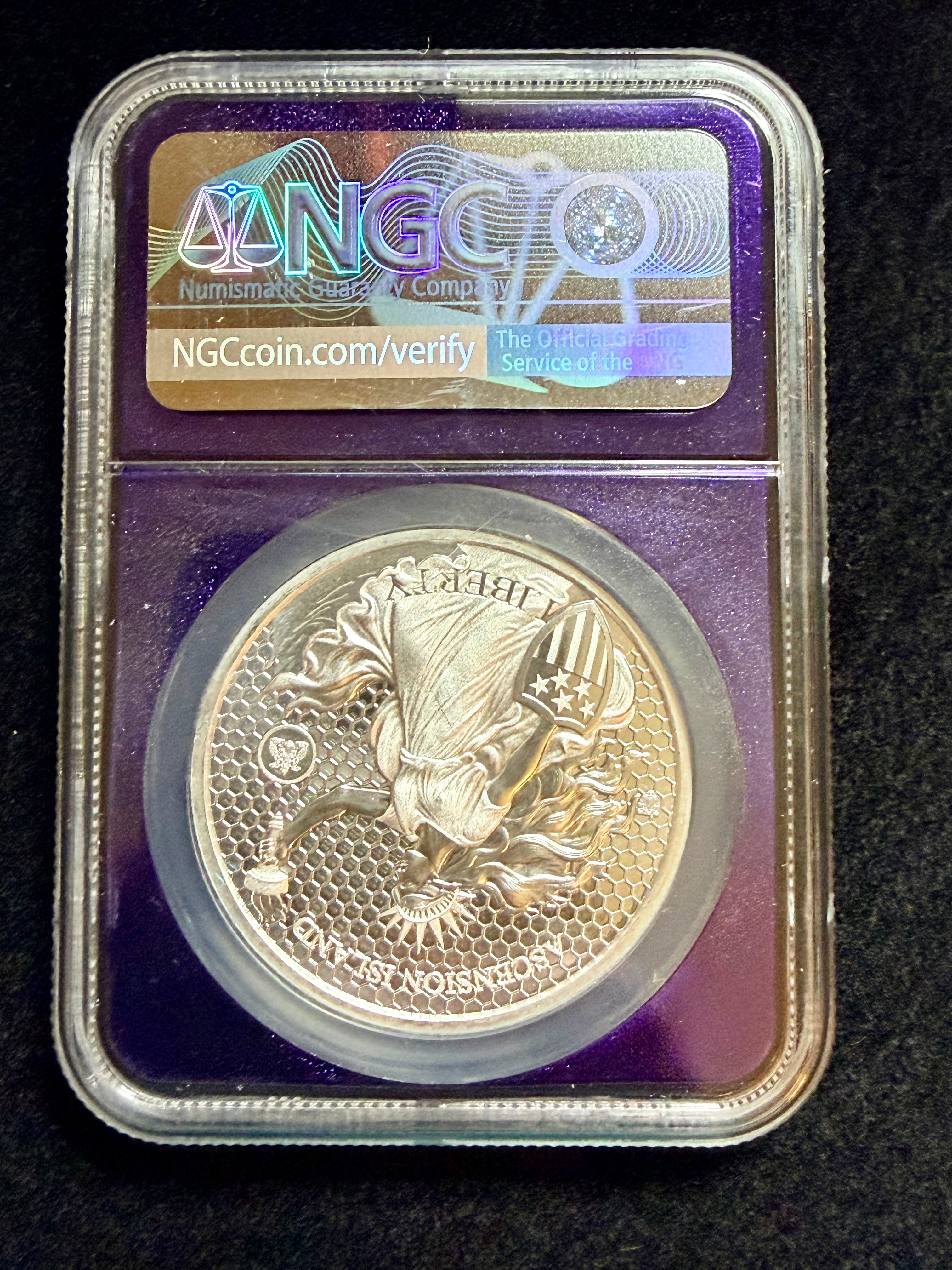 2026 Ascension Island Liberty & Eagle 1 oz Silver Coin NGC MS70