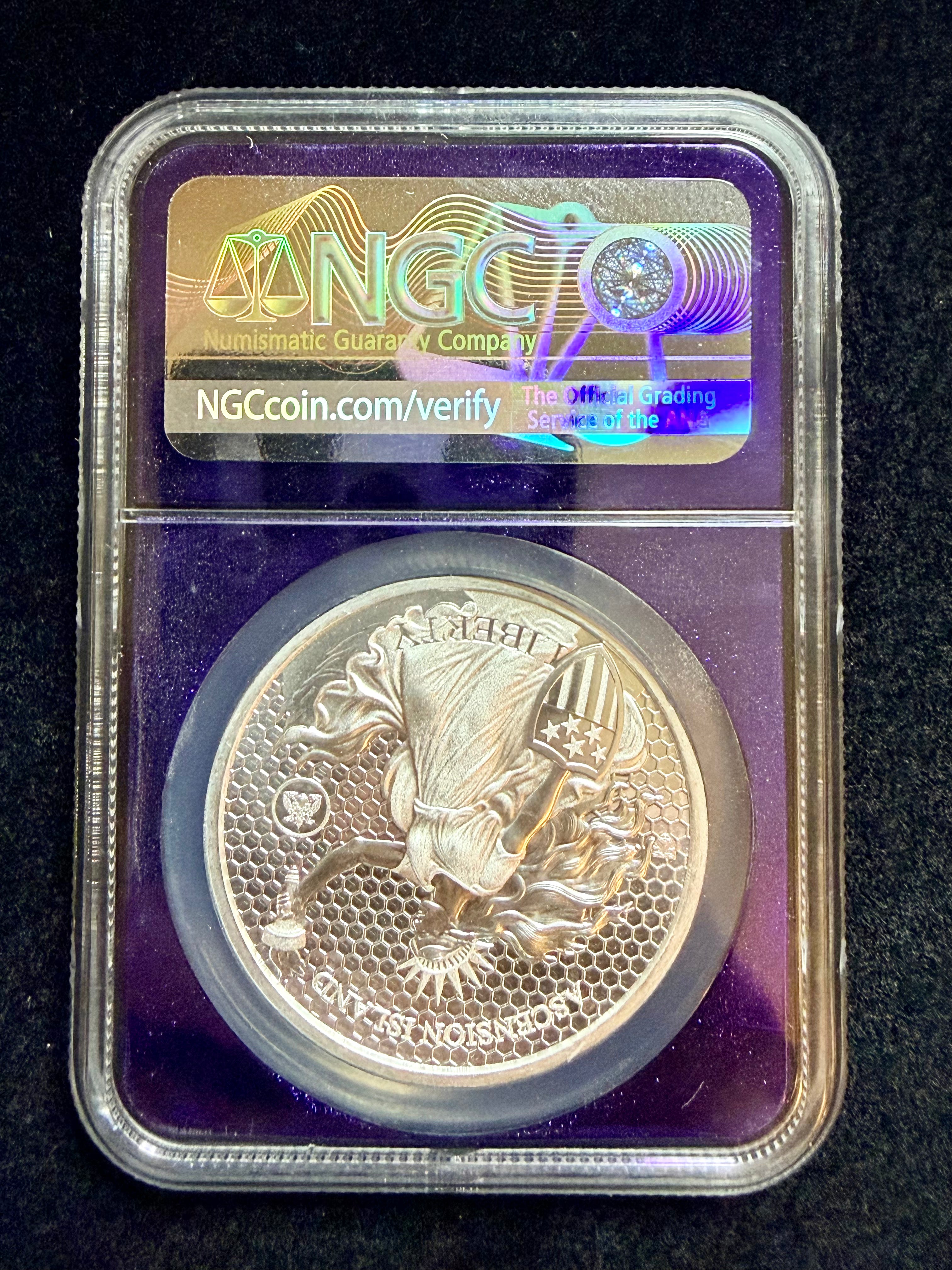 2026 Ascension Island Liberty & Eagle 1 oz Silver Coin NGC MS70