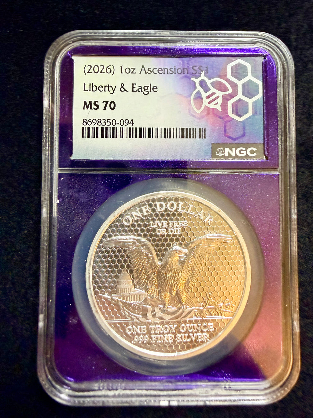 2026 Ascension Island Liberty & Eagle 1 oz Silver Coin NGC MS70