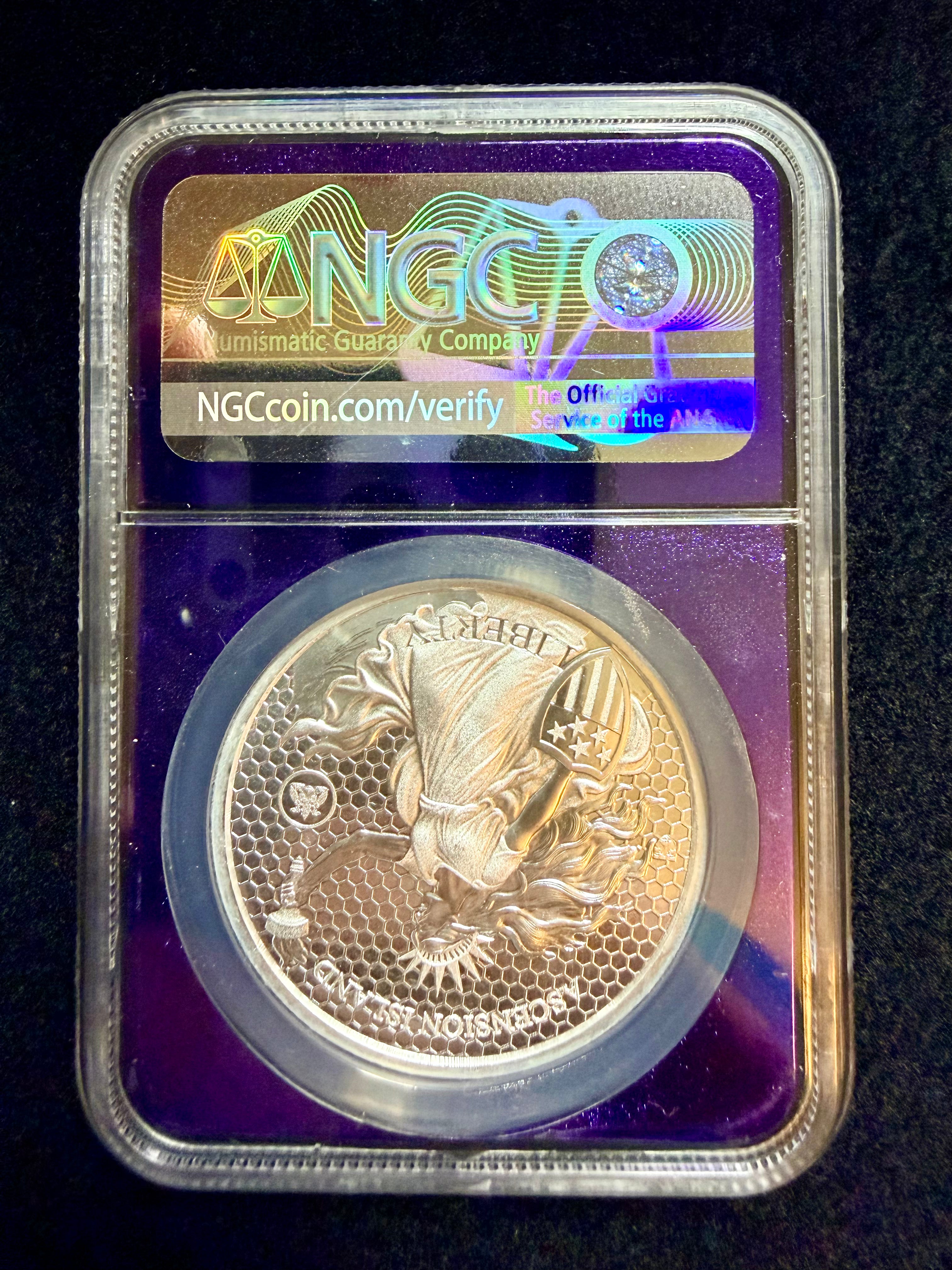 2026 Ascension Island Liberty & Eagle 1 oz Silver Coin NGC MS70