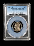 1977-S Jefferson Nickel PCGS PR69DCAM Proof Deep Cameo 5C
